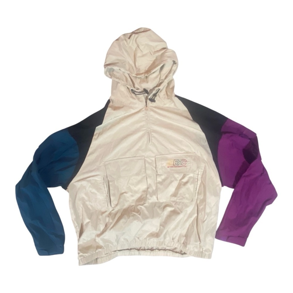 Ryoko Rain Hooded Windbreaker Track Jacket Sz XXL